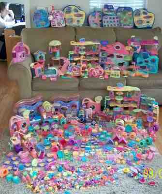 Littlest Pet Shop Pets Huge Lot 350+ Pets Houses Accessories Games Backpack More