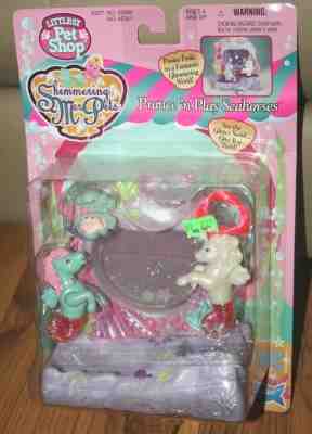 Rare Vintage Littlest Pet Shop Shimmering MerPets Ocean outlet Goin' Guppy Puppy 1997