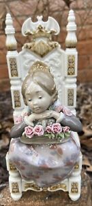 Vintage & Rare 1982 LLadro “Reverie” Young Princess On Throne