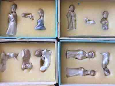 MINT/RARE 12 piece Lladro porcelain nativity set ornaments NIB