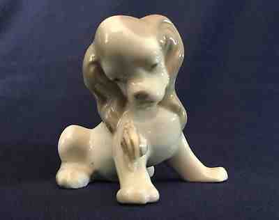 Early LLADRO Spaniel Puppy Dog w Snail Porcelain Figurine 1962 Spain Prototype