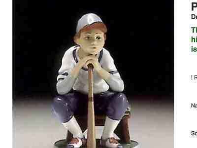 LLADRO Baseball Boy Player Sitting no box