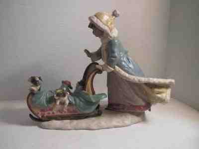 LLADRO PLAYFUL PUSH # 2234 Retired - L@@K!!