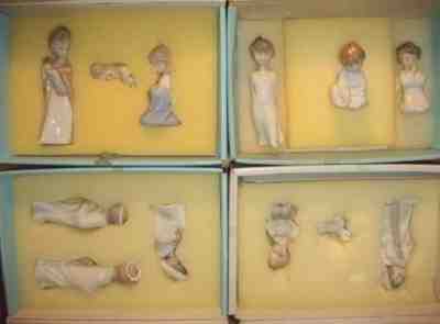 Lladro Spain $350 Porcelain Nativity Figurines Ornaments (12) 1989-1991 MIB
