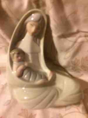 ZAPHIR Spain Porcelain Figurine Mother Mary And Baby Jesus