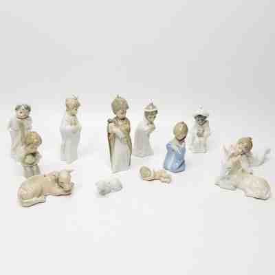 Lladro Nativity Set Miniature Ornaments w/ Original Boxes 5657,5729,6095 ,5809 