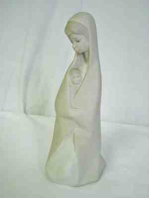 1979 Lladro #4636 Girl with Child 8" Figurine Matte Porcelain Madonna Baby Jesus