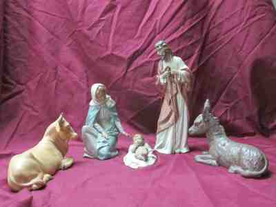 Lladro Daisa 1981 Nativity Scene * Virgen * San Jose * Burra * Buey * Nino Jesus