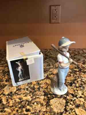 Lladro 7610 “ Can I Play “ 1990 Baseball Boy Porcelain Figurine