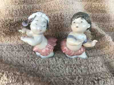 NAO DAISA by LLADRO Hawaiian Hula Dancer Boy & Girl Figurines Tumbling Tots