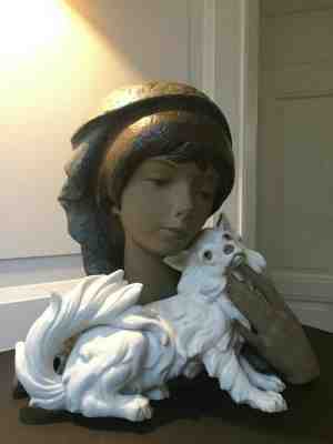 Lladro 01012013 Girl with Little Dog Porcelain Figurine Rare Perfect Condition