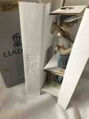 Vintage Lladro 7610 NRFB Boy With Baseball Can I Play