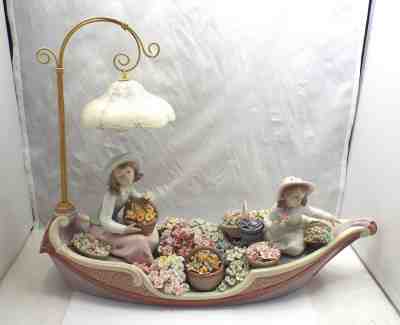 Lladro Figurine #5966 Flowers Forever, Girls in Boat Full of Flowers, with box