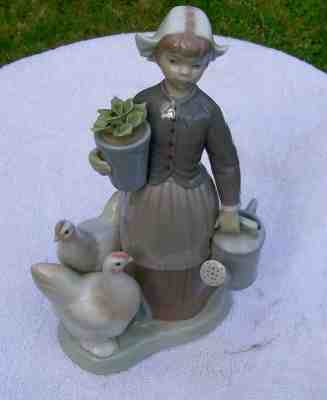 lladro woman with chicken