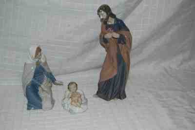  NAO Llardo Nativity 3 Piece Set  Joseph, Virgin Mary & Baby Jesus #306,307,312