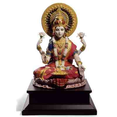 Lladro Spirit of India Hindu Goddess Lakshmi BNIB 1966
