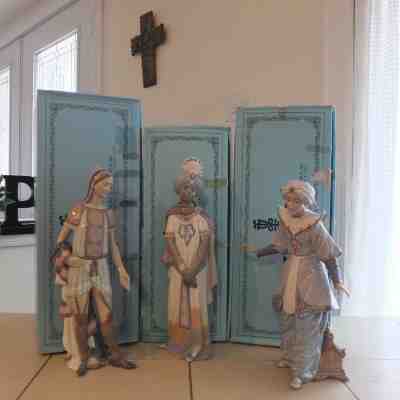 LLADRO NATIVITY PAGE 1514 GASPAR 1515 MELCHIOR 1516 BALTHASAR MINT FAST SHIPPING