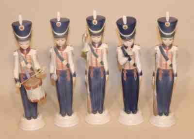 Lladro Soldiers Drummer Boy Cadet Captain Flag Bearer Bugler At Attention 5403-7