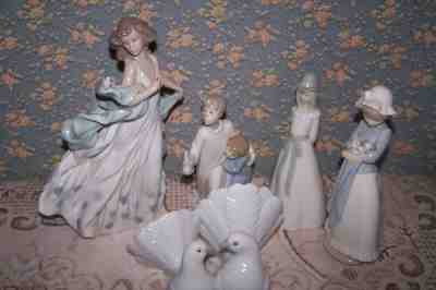 Lladro - Valencia - NAO - Summer Sernade - Kissing Doves - And 3 other pieces