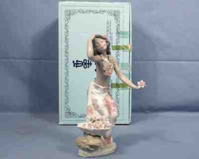 Lladro Hawaiian Hula Dancer Girl Porcelain Figurine #1478 E-5MY Made Spain '85