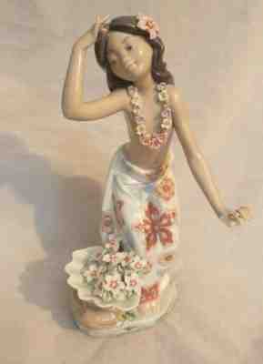 VINTAGE LLADRO DAISA ALOHA HULA GIRL FIGURINE 1985 #1478