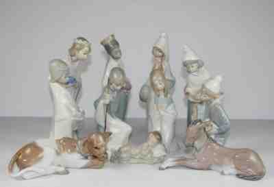 Lladro 11 Piece Nativity Set with Original Boxes 