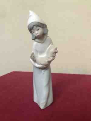 lladro woman with chicken