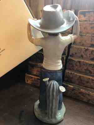 Lladro Nao Boy Big Hat #00182 Cowboy figurine