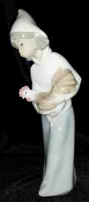 lladro woman with chicken