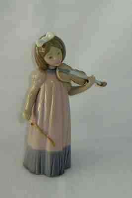 Rare And Collectible Lladro : Girl With Violin NAO Value Guide