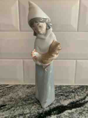 lladro woman with chicken