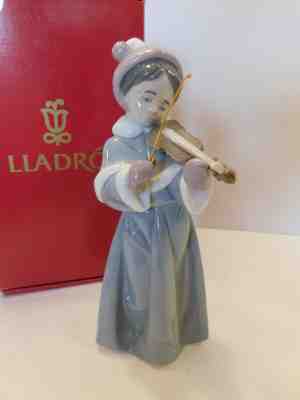 LLADRO】ヴァイオリンを奏でる少女 LLADRO】ヴァイオリンを奏でる少女