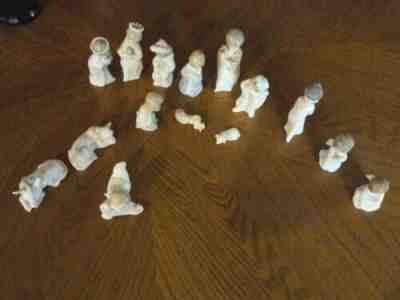 Lladro Nativity Ornaments ALL 15 Pieces Perfect Condition 