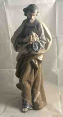 Large Lladro Porcelain Saint Joseph #1386 Nativity Figurine 13.25