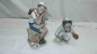 2 Lladro African Boy 