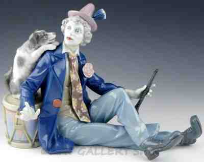 Lladro Figurine MUSICAL PARTNERS CLOWN WITH DOG & CLARINET #5763 Retired Mint