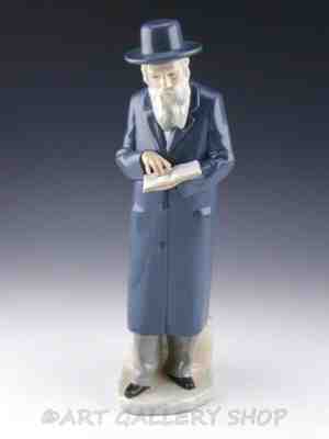 Nao Lladro Figurine THE RABBI JEWISH MAN READING BOOK #5448 Retired Mint 