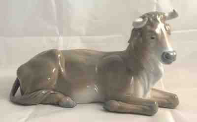 Large Lladro Porcelain Cow #1390 Nativity Figurine 9.5