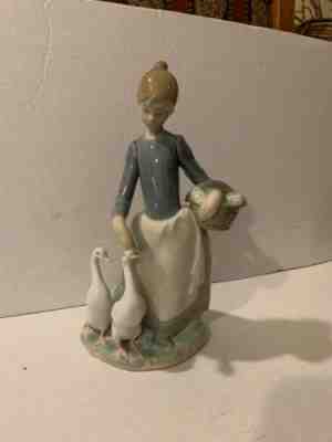 lladro lady with geese