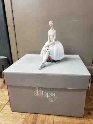 Lladro Refinement 01008243 Woman Ballerina Sitting Porcelain Excellent Condition