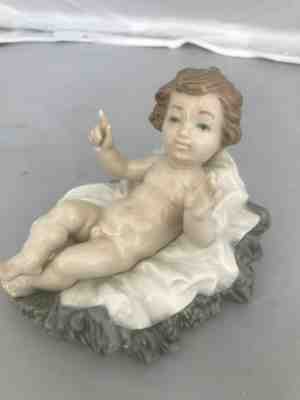 Lladro Porcelain Baby Jesus #1388 Nativity Figurine Excellent