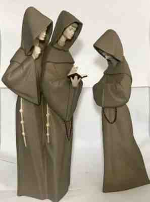 Large Lladro Daisa Figurine Two Nuns E-30 AG 15”  &  Brothers E-6 M ME 13.5”