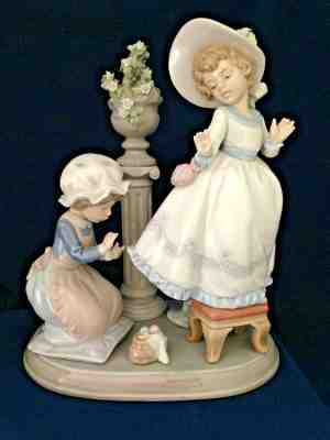 Lladro antique retired high quality porcelain figure “Dogs best friend” #5688