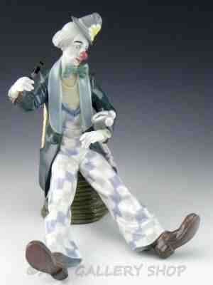 Lladro Figurine CHECKING THE TIME CLOWN with CLOCK #5762 Retired Mint