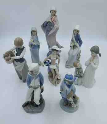 Lladro Porcelain Figurine Collection - 8 Pieces - Retired - Original Boxes