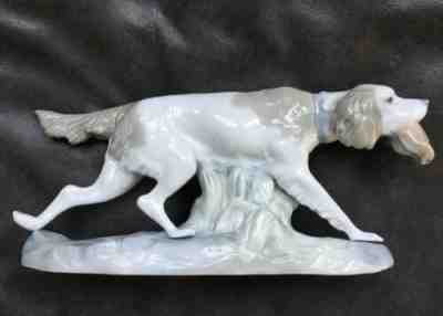 Hunting dog quail lladro