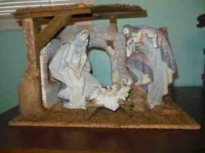 Lladro Nativity 3-Piece Set & Creche Very Rare 5745, 5746, 5747 Original Boxes