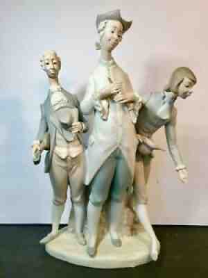 Lladro 1085, Large, Rare, 'The Strolling Musicians Minstrels  Bisque, Mint