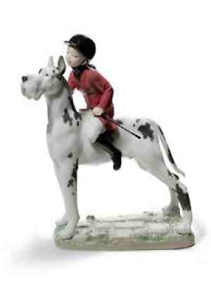 LLADRO GIDDY UP DOGGY GIRL FIGURINE #8523 BRAND NIB CUTE PORCELAIN SAVE$$ F/SH