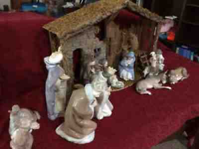 Lladro Nativity Set w/creche, one owner, orig box, MINT, nonsmoke home